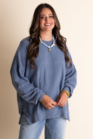 Feeling Like This Luxe Brushed Ribbed Top