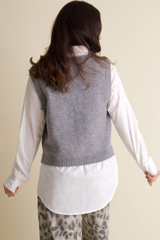 Layered Look Button Front Top