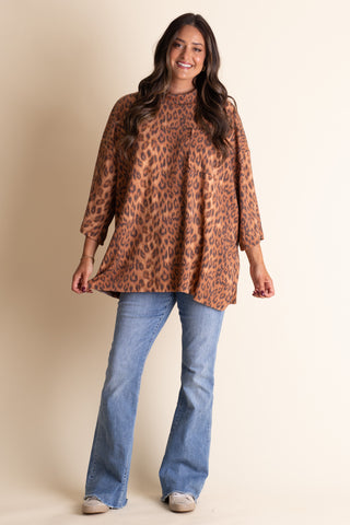 Only Go Forwards Leopard Urban Ribbed Tunic