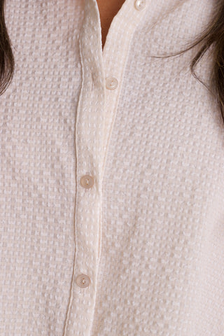 Boss Babe Button Up Gingham Top