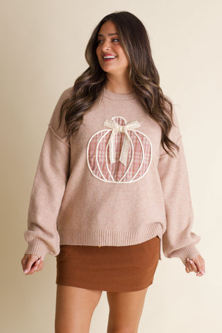 Perfect Pumpkin Round Neck Sweater