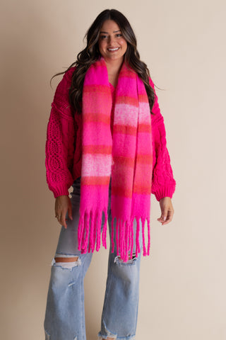 Warm and Cozy Fringe Scarf