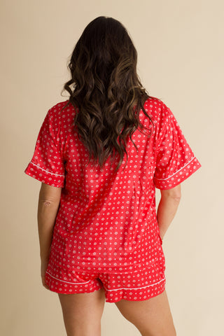 Satin Rose Pajama Set