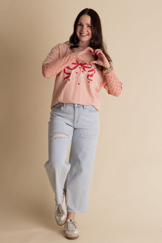 Ashlie High Rise Wide Leg Distressed Jeans