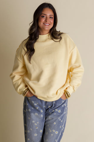 Cloud Nine Mock Neck Sweatshirt