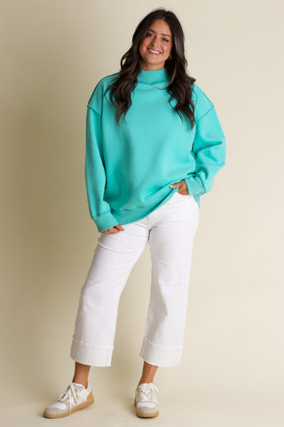 Cloud Nine Mock Neck Sweatshirt