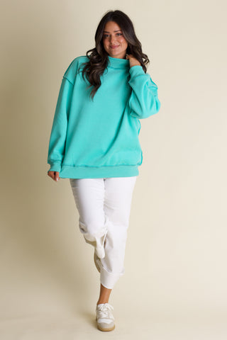 Cloud Nine Mock Neck Sweatshirt