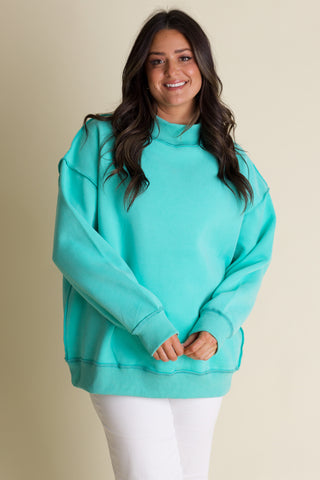 Cloud Nine Mock Neck Sweatshirt