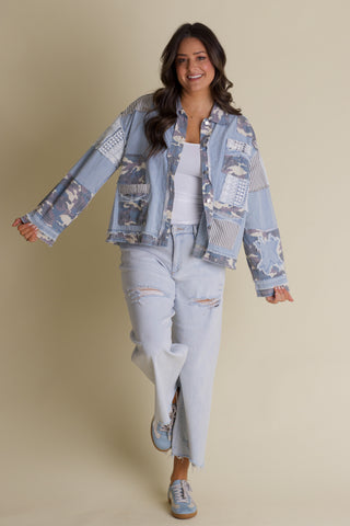 Hidden Agenda Button Down Jacket