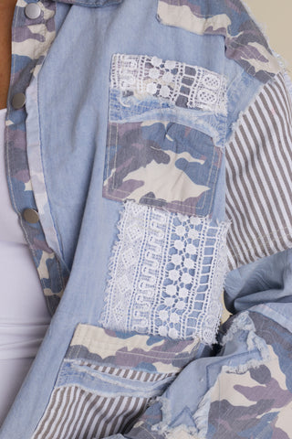 Hidden Agenda Button Down Jacket