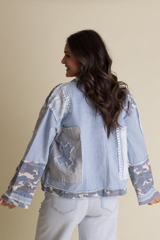 Hidden Agenda Button Down Jacket
