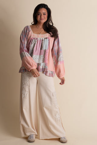 Twin Flame Square Neck Top