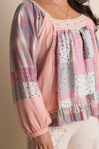 Twin Flame Square Neck Top