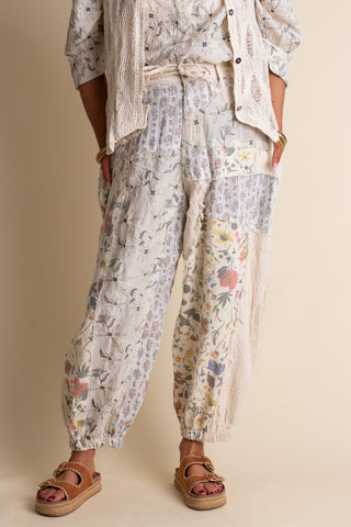 Textured Bloom Floral Joggers
