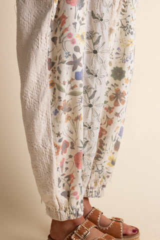 Textured Bloom Floral Joggers