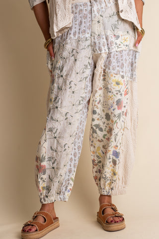 Textured Bloom Floral Joggers