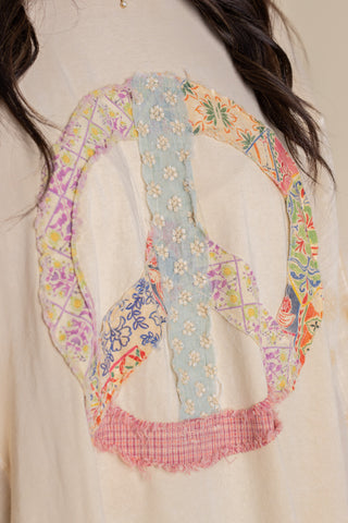 Bringing Peace Mineral Wash Top - Ivory