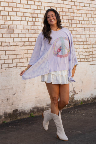 Bringing Peace Mineral Wash Top - Lavender