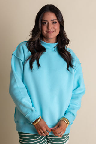 Cloud Nine Mock Neck Sweatshirt