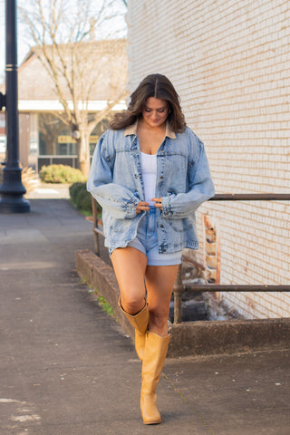 True To You Washed Denim Jacket