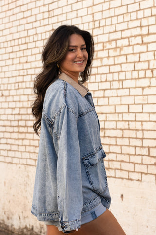 True To You Washed Denim Jacket