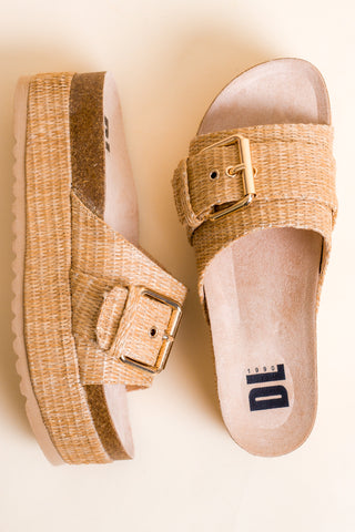 Palm Island Raffia Platform Sandals