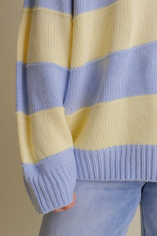 Coastal Crush Knit Sweater - Light Blue