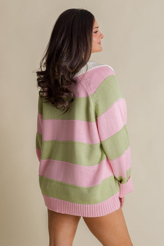 Coastal Crush Knit Sweater - Light Pink