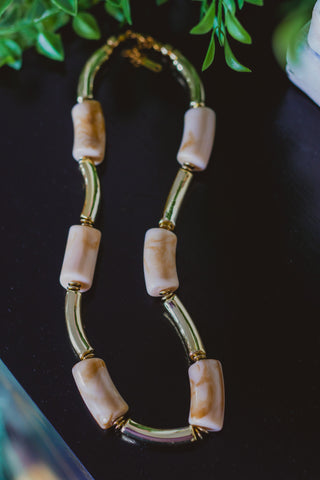 Worth Remembering Chunky Statement Necklace - White