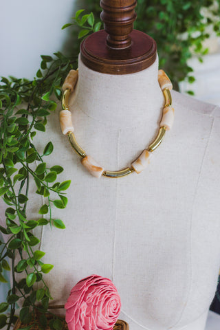 Worth Remembering Chunky Statement Necklace - White