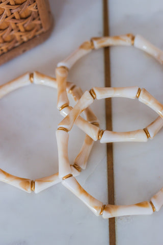 Bamboo Luxe Bracelet - Cream