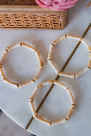 Bamboo Luxe Bracelet - Cream