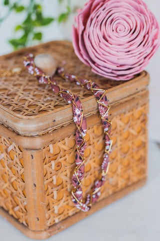 Bandana Twist Necklace - Brown