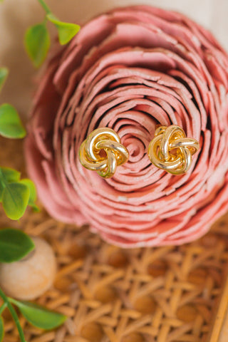 Gold Knot Studs