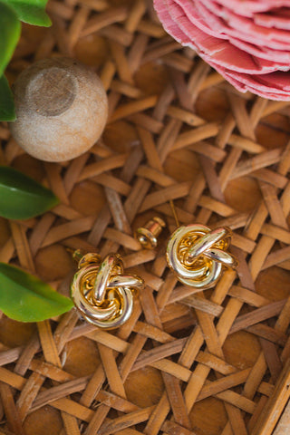 Gold Knot Studs