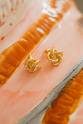 Gold Knot Studs
