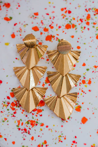Triple Foil Earrings