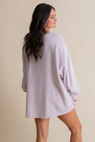 Sunday Soft Mineral Wash Top - Lavender