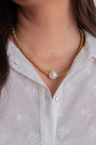 Garden Glow Button Down Top - Off White