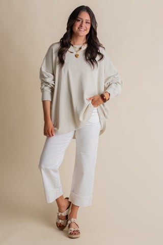 Sunday Soft Mineral Wash Top - Sage