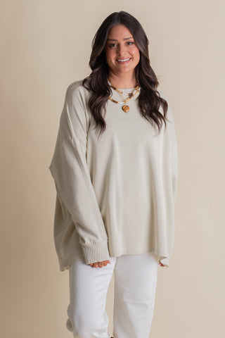 Sunday Soft Mineral Wash Top - Sage