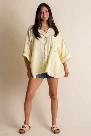 Summer Breeze Striped Top: S-3XL