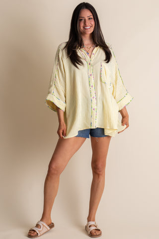 Summer Breeze Striped Top: S-3XL