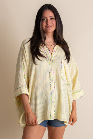 Summer Breeze Striped Top: S-3XL