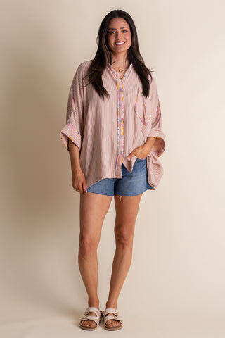Summer Breeze Striped Top: S-3XL