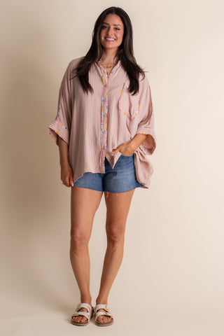 Summer Breeze Striped Top: S-3XL