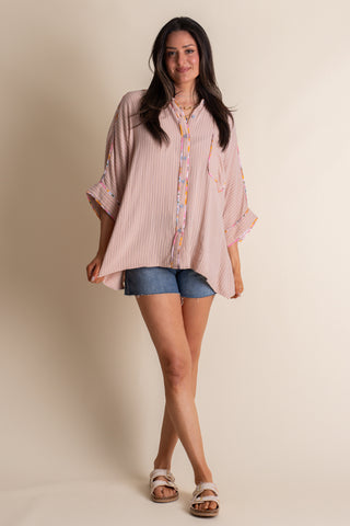 Summer Breeze Striped Top: S-3XL