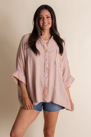 Summer Breeze Striped Top: S-3XL