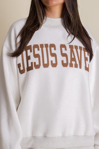 Jesus Saves/Cross Reversible Mock Neck Top