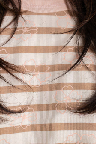 Latte All Day Striped Knit Top